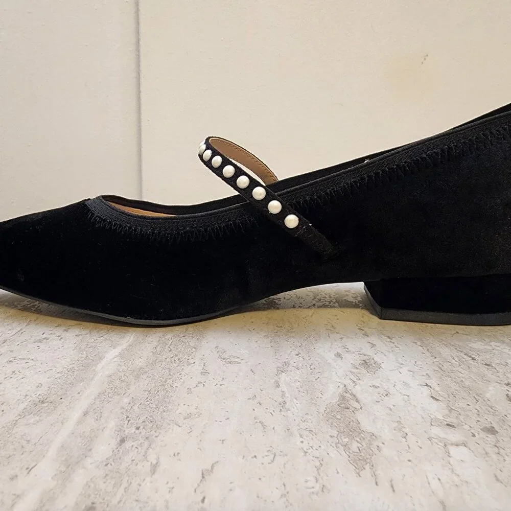 Piso Mary Jane Flat velvet - B020 - Picture 7 of 11